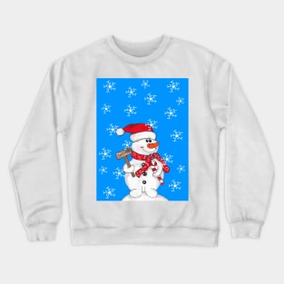 SNOW Day For A Snowman. Crewneck Sweatshirt